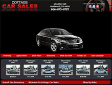 Tablet Screenshot of cottage-car-sales.com